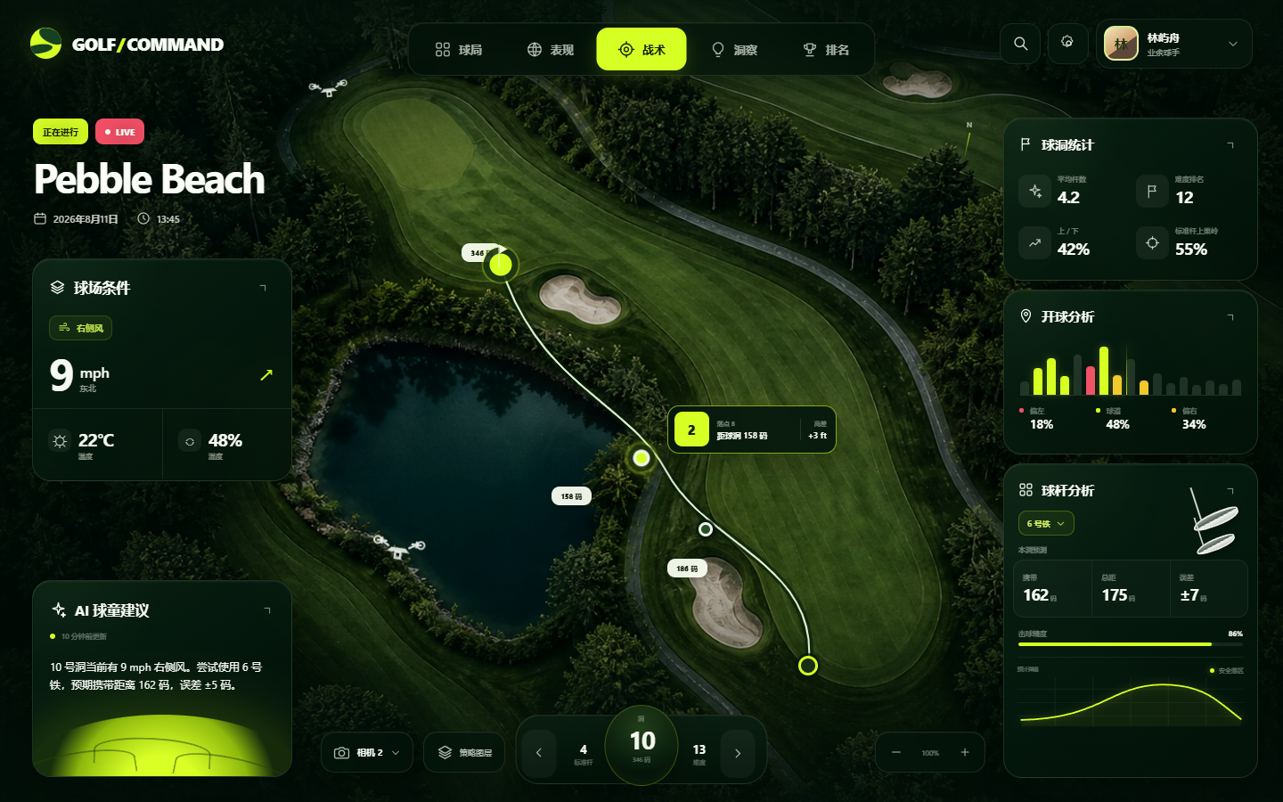 Golf Command 界面预览